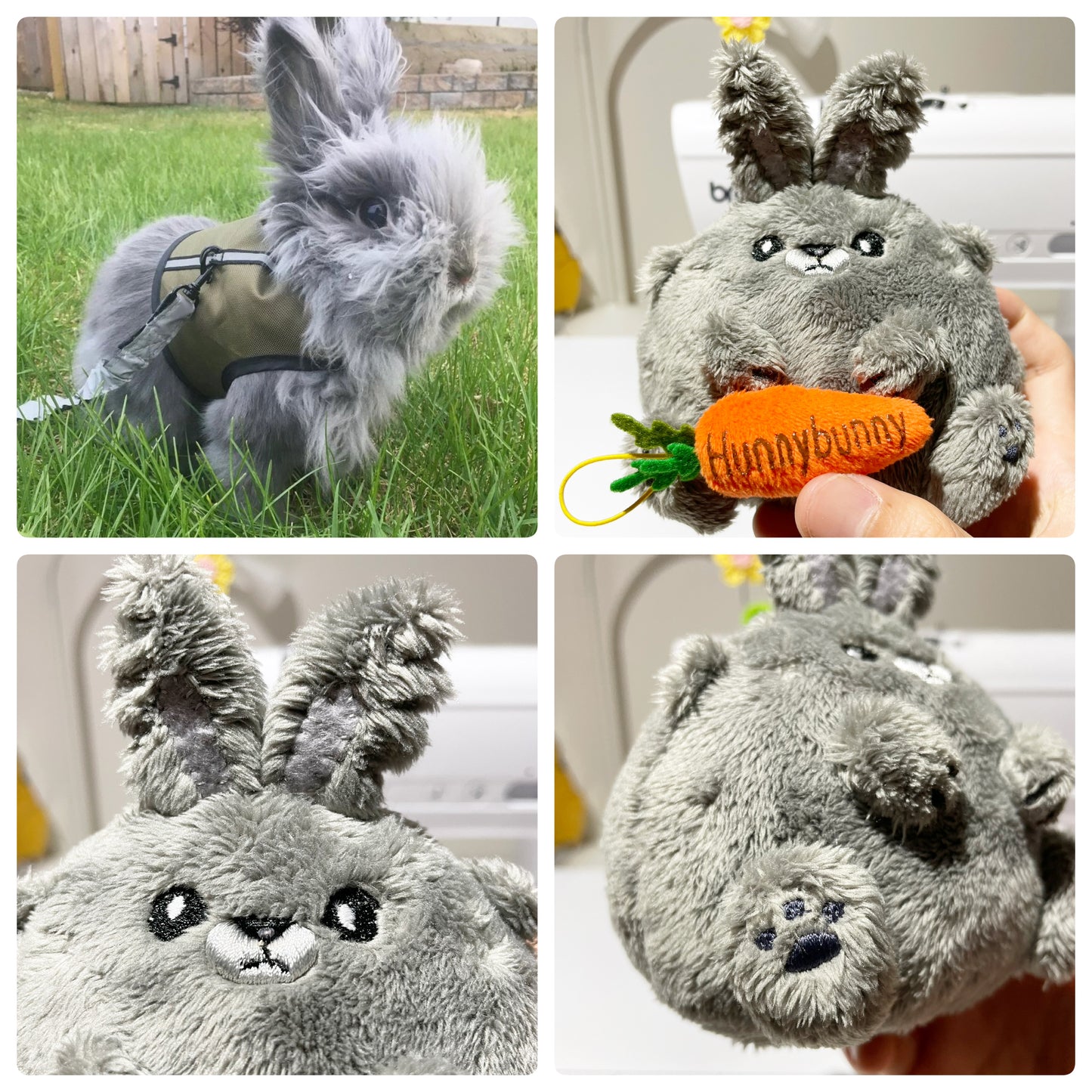 Hunny the Bunny Custom Handmade Keychain