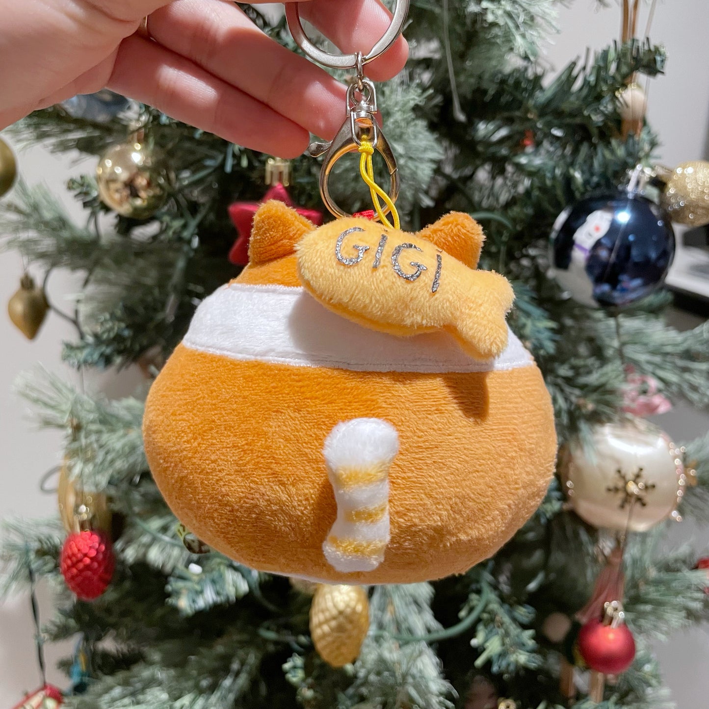 Custom Handmade Keychain - Gigi the Cat